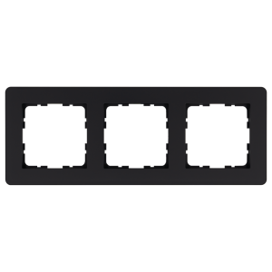 Рамка 3-кратная - G-Flex (черный матовый - soft touch)