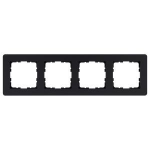 Рамка 4-кратная - G-Flex (черный матовый - soft touch)