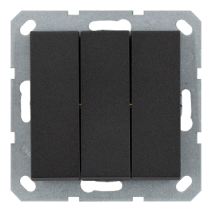 Выключатель 3-клавишный 10A с клавишей - G (антрацит)