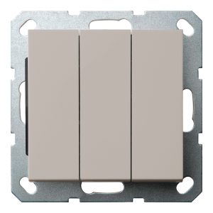 Выключатель 3-клавишный 10A с клавишей - G (тауп)