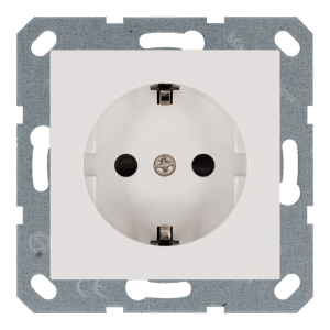 Розетка SCHUKO® 16A со шторками - G (белый глянцевый)