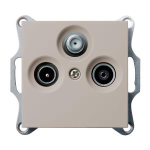 Розетка TV-FM-SAT оконечная с накладкой - G (тауп)