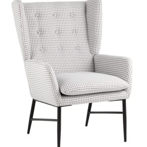 Кресло Мэйден гусиная лапка серый