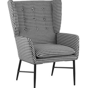 Кресло Мэйден гусиная лапка черно-белый