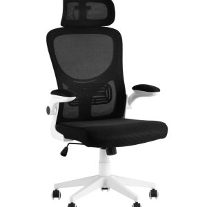 Кресло офисное TopChairs Airone белый с черной сеткой