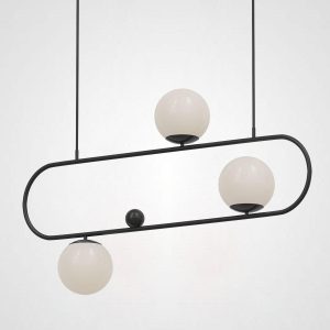 Подвесной Реечный Светильник Hoop L90 Черный By Imperiumloft