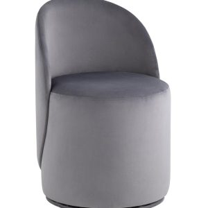 Пуф Loreen вращающийся велюр серый