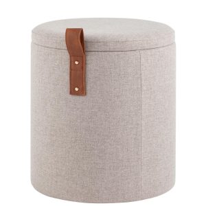 Пуф с ящиком Эркки рогожка S серый