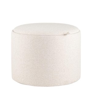 Пуф с ящиком Хюгге L букле бежевый