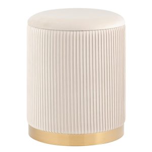 Пуф Шарлотта с ящиком велюр бежевый