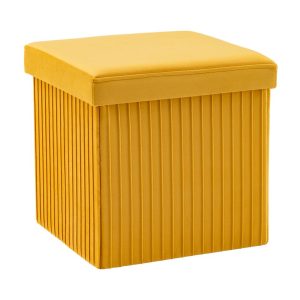 Пуф складной с ящиком Store Square жёлтый