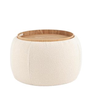 Пуф-столик Люкке с ящиком бежевый