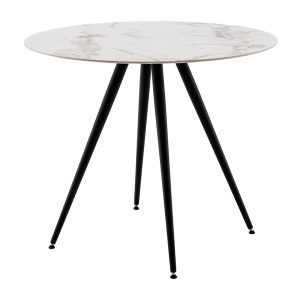 Стол Ники круглый столешница керамика Ice Jade 900