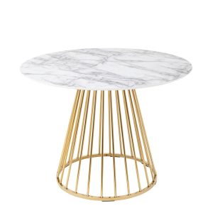 Стол обеденный Ливерпуль 110*110 белый мрамор