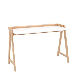 Стол письменный Pyramid 118*53 белый/светлое дерево