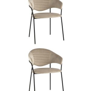 Стул Алексис велюр капучино 2 шт