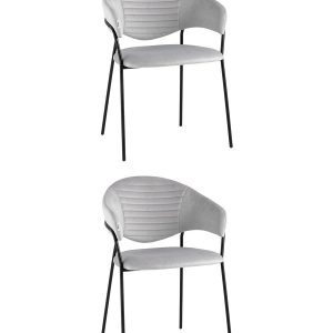 Стул Алексис велюр серый 2 шт