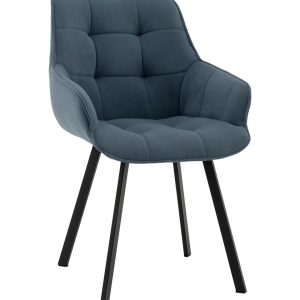 Стул Амальри велюр серо-синий