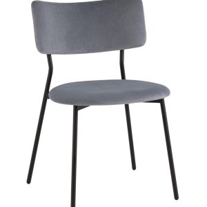 Стул Амелия велюр серо-голубой