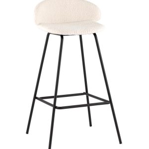 Стул барный Nita букле молочный