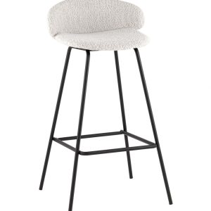 Стул барный Nita букле светло-серый