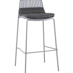 Стул барный Louran с подушкой серый