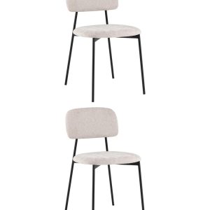 Стул Chao светло-серый черные ножки 2 шт.