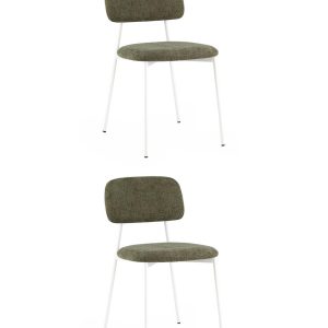 Стул Chao зеленый белые ножки 2 шт.