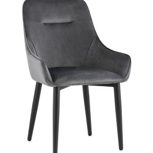 Стул Диана велюр серый