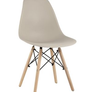 Стул Eames Style DSW бежевый (разборный каркас)