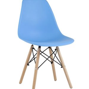 Стул Eames Style DSW голубой (разборный каркас)