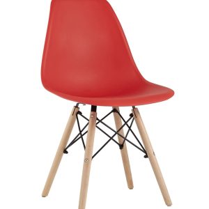 Стул Eames Style DSW красный (разборный каркас)