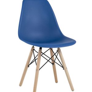 Стул Eames Style DSW синий (разборный каркас)