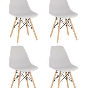 Стул Eames Style DSW светло-серый x4 (разборный каркас)