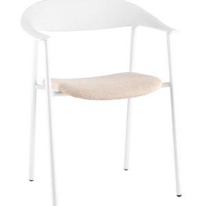 Стул Eila с подушкой пластик белый