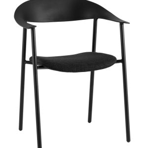 Стул Eila с подушкой пластик черный