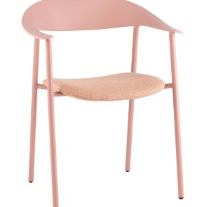 Стул Eila с подушкой пластик розовый