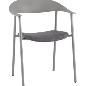 Стул Eila с подушкой пластик серый