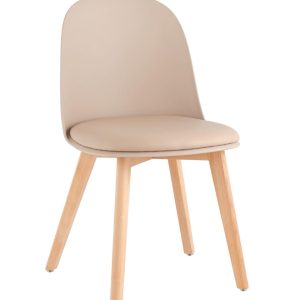 Стул Fog с подушкой бежевый деревянные ножки