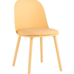 Стул Fog с подушкой пластик желтый