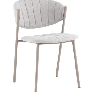 Стул Харпер ткань рогожка серо-голубой каркас серый матовый