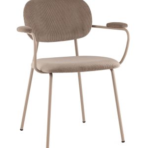 Стул Кэрол коричневый бежевые ножки