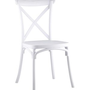 Стул Кроссбэк пластиковый белый