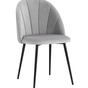 Стул Логан велюр светло-серый