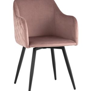 Стул Ника вращающийся велюр пыльно-розовый