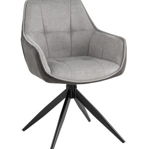 Стул обеденный Alba серый спинка экокожа