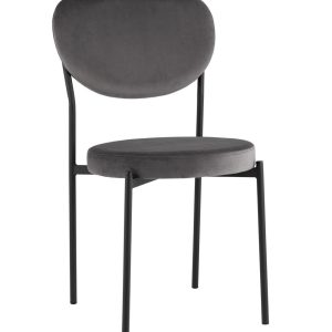 Стул обеденный Барбара велюр серый