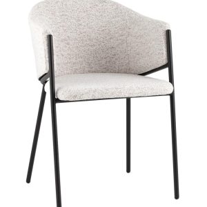 Стул обеденный Carmel бело-серый