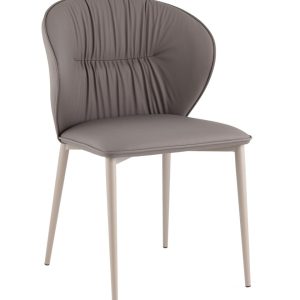 Стул обеденный Deia серая экокожа серые ножки