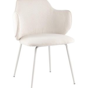 Стул обеденный Eira вельвет белый